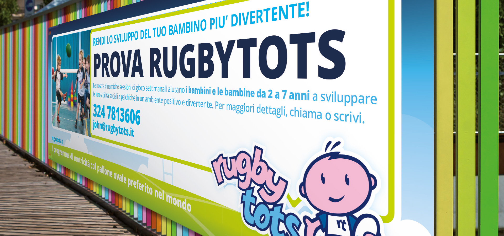 Banner di marketing promozionale Rugbytots